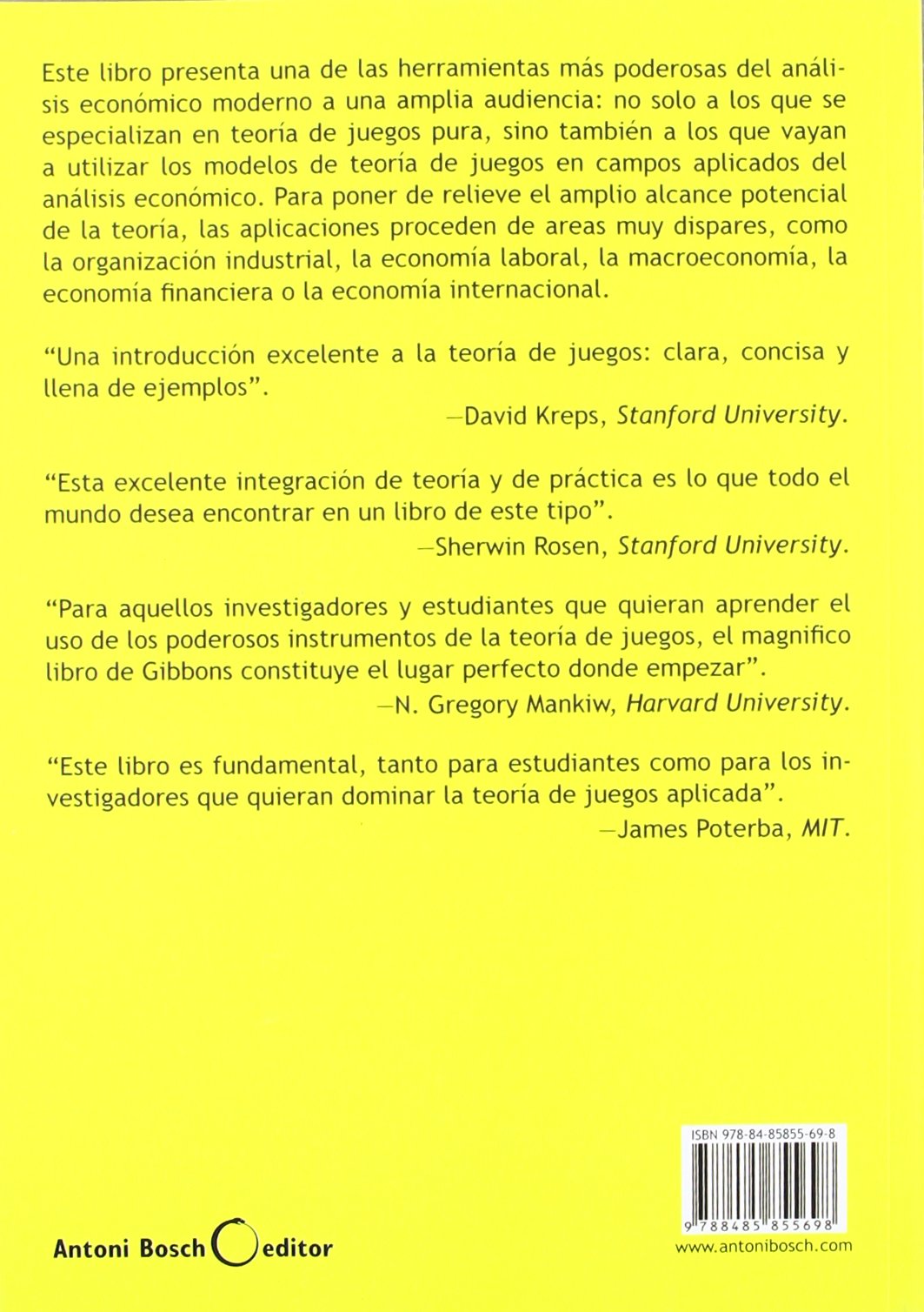 Un primer curso de teoría de juegos (Economía)