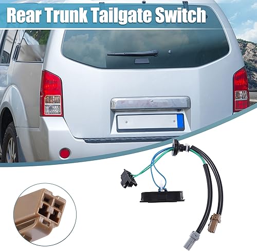 Miniatura 2 de X AUTOHAUX 25380-2DT1A Interruptor de apertura de la puerta trasera de la tapa del maletero para Nissan Sentra Tiida C11 Latio Versa