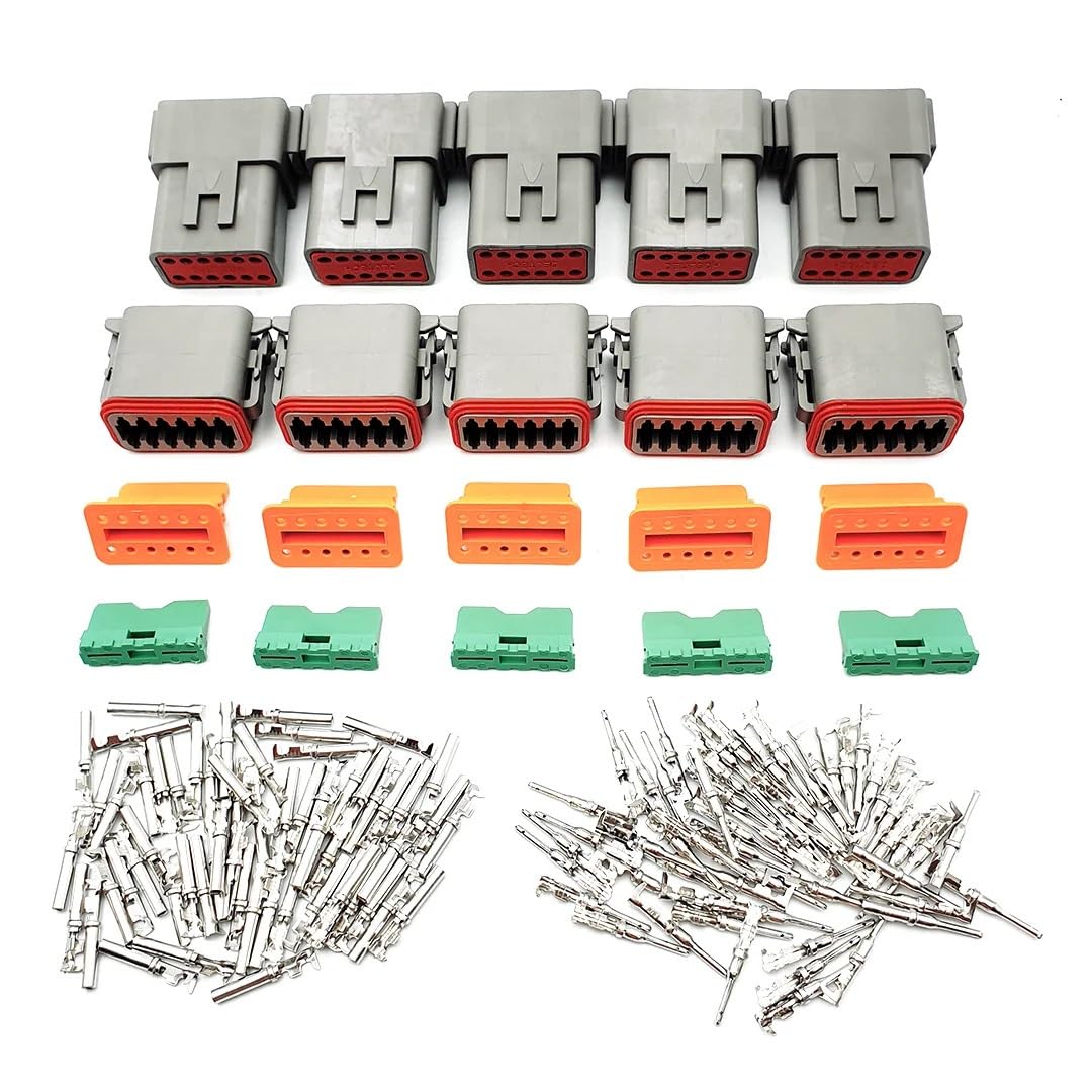 Conectores impermeables de 12 pines macho hembra para reparar cables de coche dañados