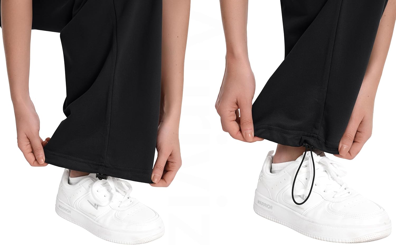 Auriviz Sweat Pants for Women Straight Leg Sweatpants Interior Drawstring Pants with Adjustable Leg Cuffs - Image 6