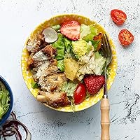 Vista 7 de Amazingware Juego de vajilla de porcelana, 18 piezas, servicio para 6, diseños surtidos