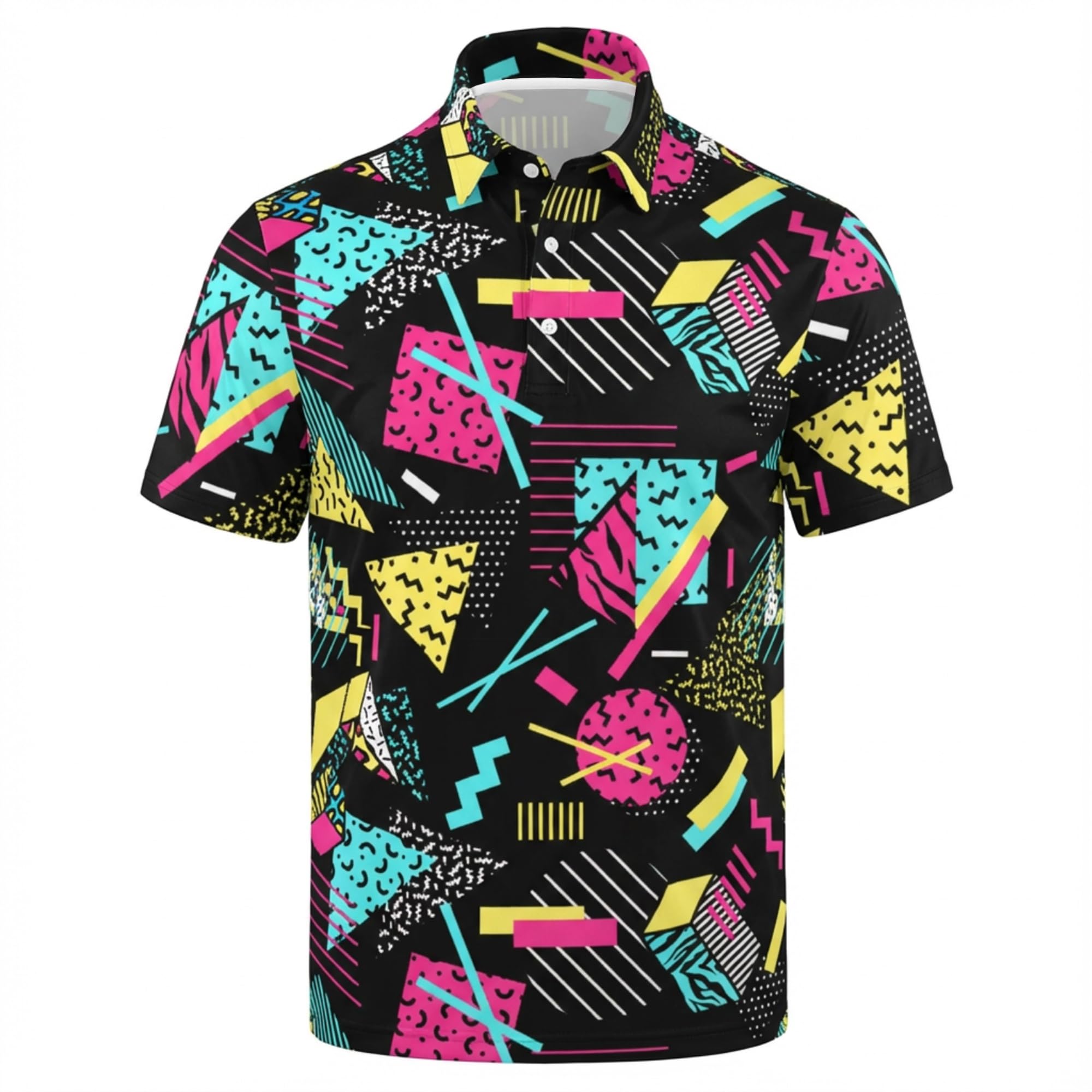 Golf Polo Shirts for Men with funny print and performance fabric