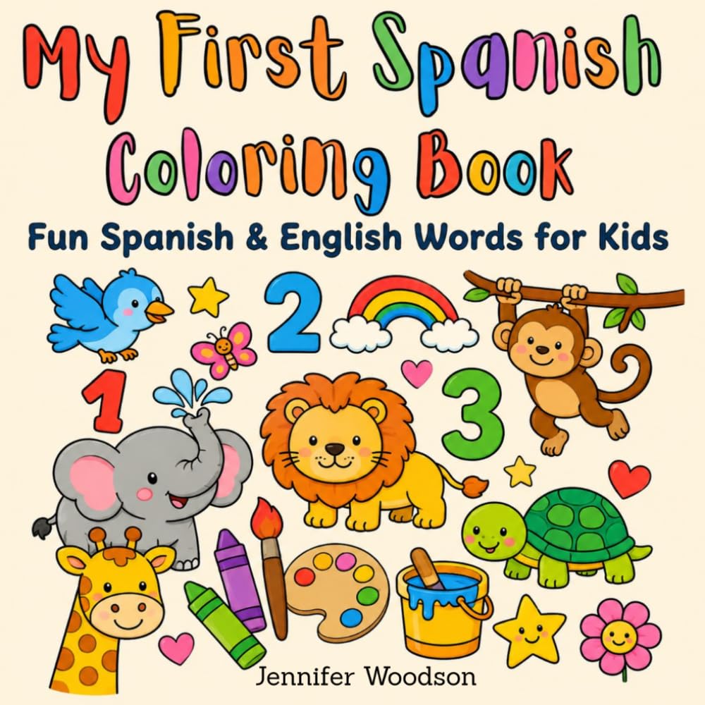 My First Spanish Coloring Book: Fun Spanish & English Words for Kids
