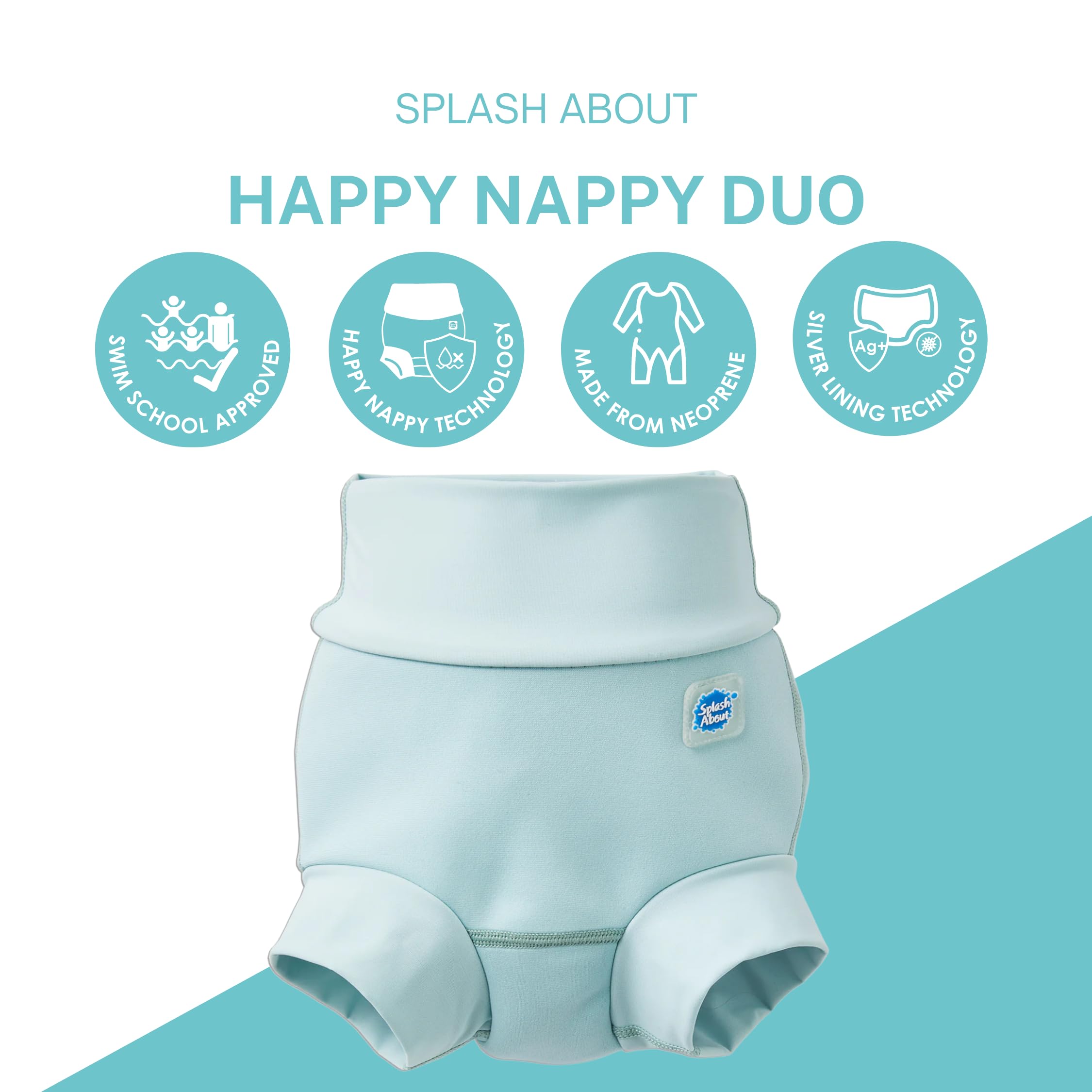 Splash About Happy Nappy Duo, pistacjowy, 6-12 miesięcy