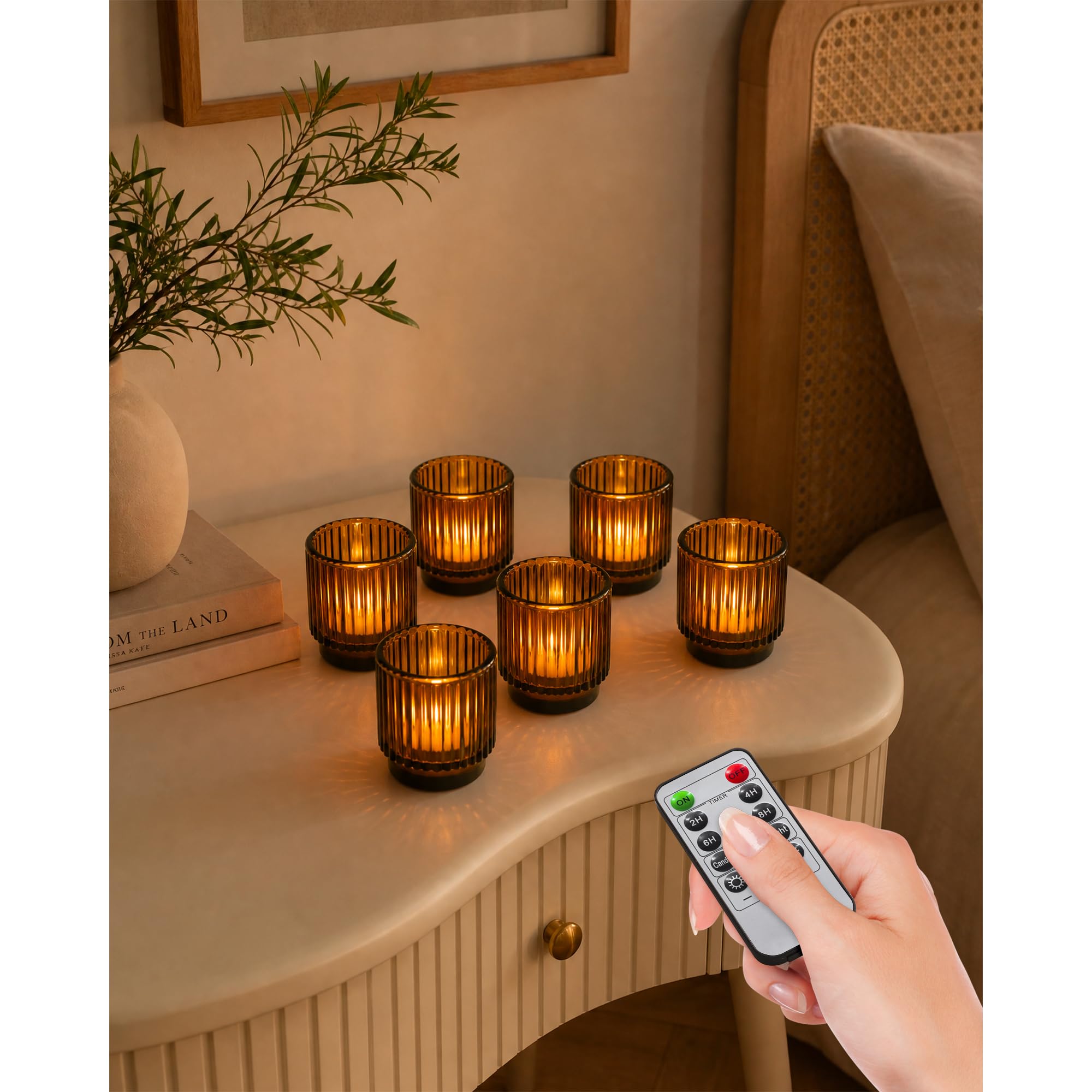 Set di 6 lumini a LED senza fiamma