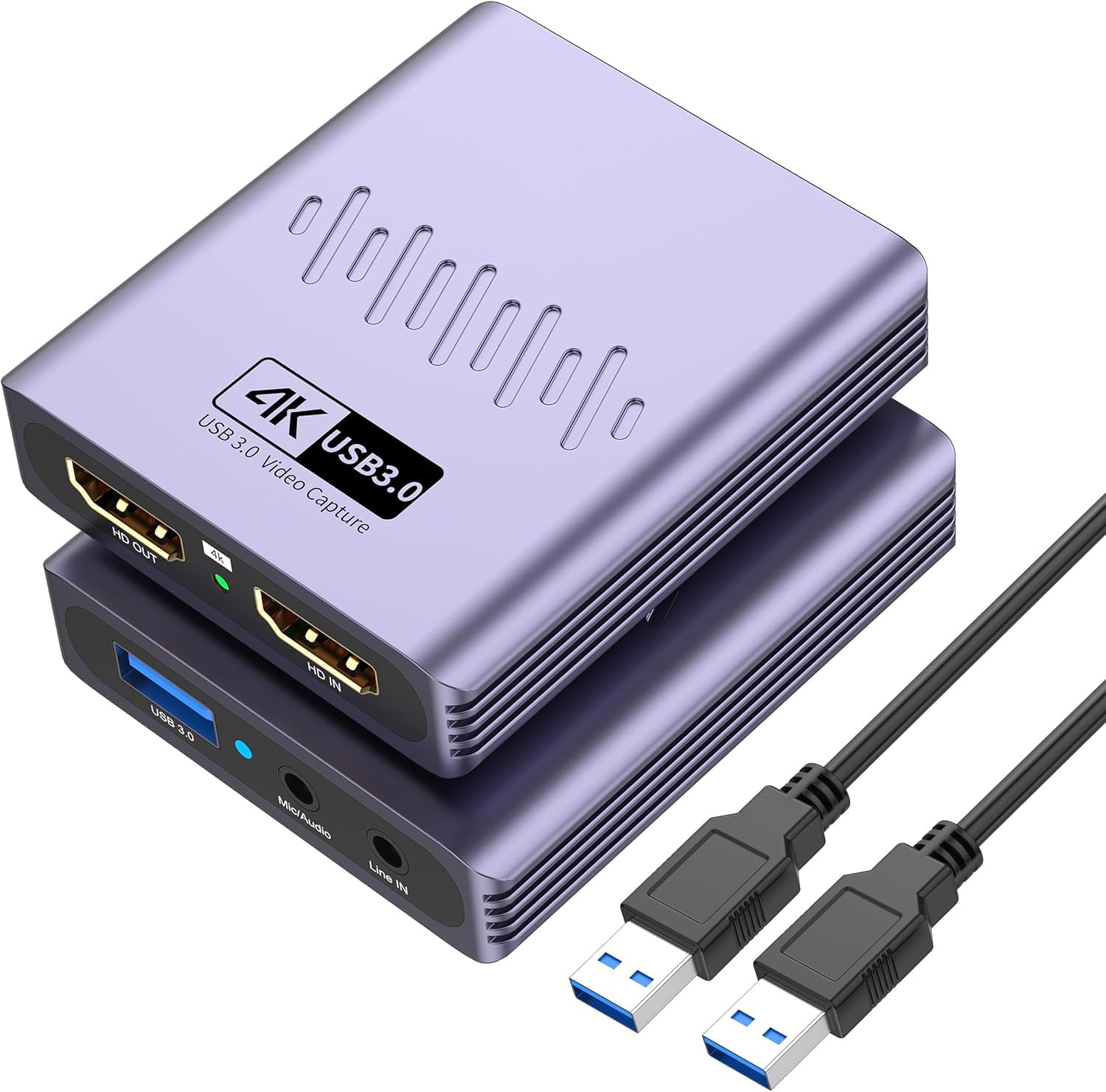 ETZIN 4K 30Hz Audio Video Capture Card, 1080p 60fps USB 3.0 HDMI Video Capture Device, Full HD 1080P for Game Recording, Live Streaming Broadcasting Most Gaming Consoles/DSLR/OBS EPL-HC-V9-image-13