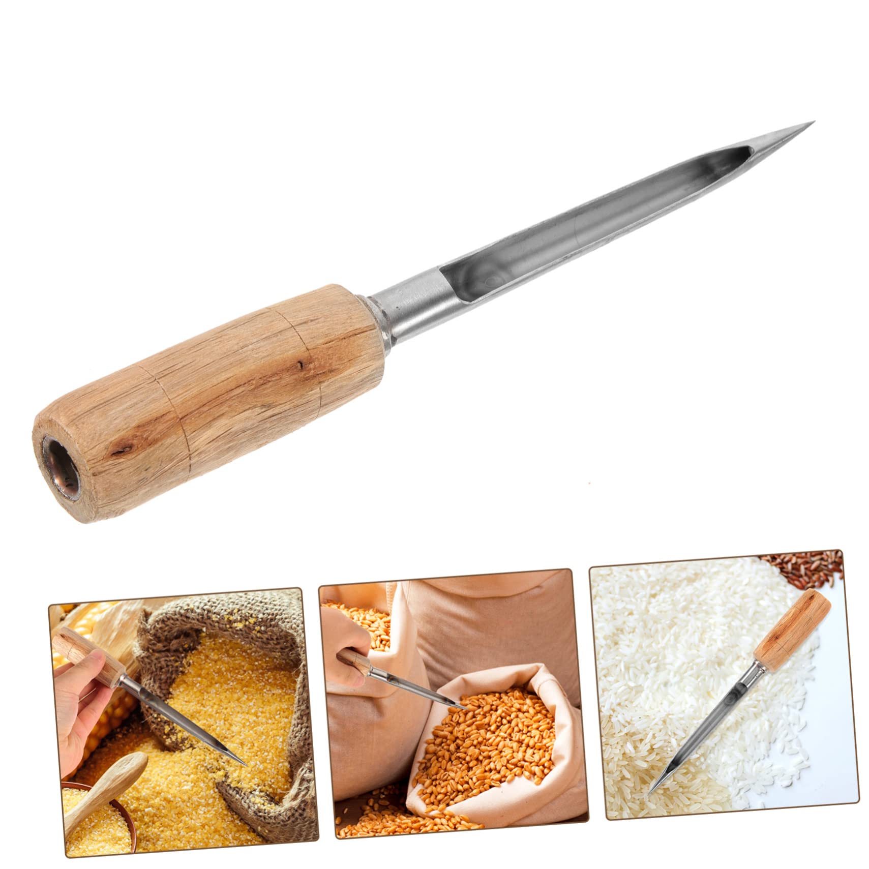 OUNONA 5piezas Muestreador De De Inoxidable Sampler Portátil Para Cereal Arroz y Agrícola Herramienta De Muestreo Para Práctico y