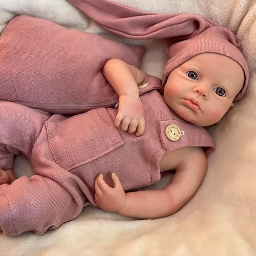 Miniatura 4 de OtardDolls Muñeca Reborn de 18 pulgadas, muñecas realistas de silicona de cuerpo completo, muñecas de bebé recién nacido realistas con accesorios