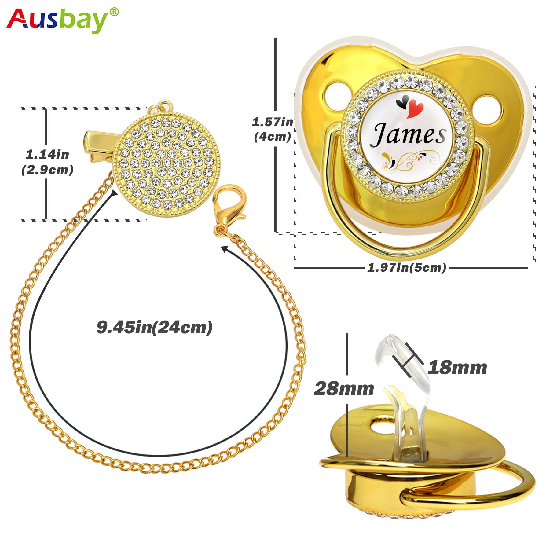 HELERKOL Pink Flowers Pacifier Clip with Cute Pink Magnetic Pacifier Reborn Dolls Toy Accessories (Flowers)