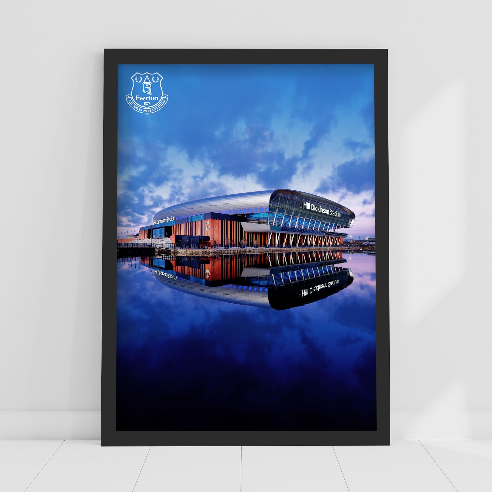Themed Everton FC Print - Hill Dickinson Stadium Reflection Poster Football Art (42cm x 59.4cm - A2)