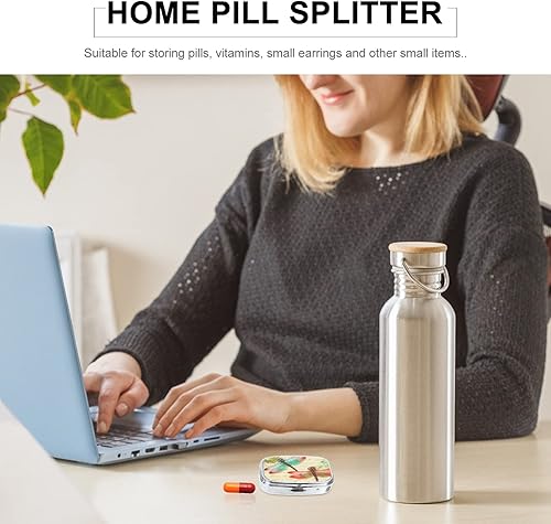 Miniatura 9 de Healifty 4 pastillas de medicina vintage con diseño floral para pastilleros y tabletas