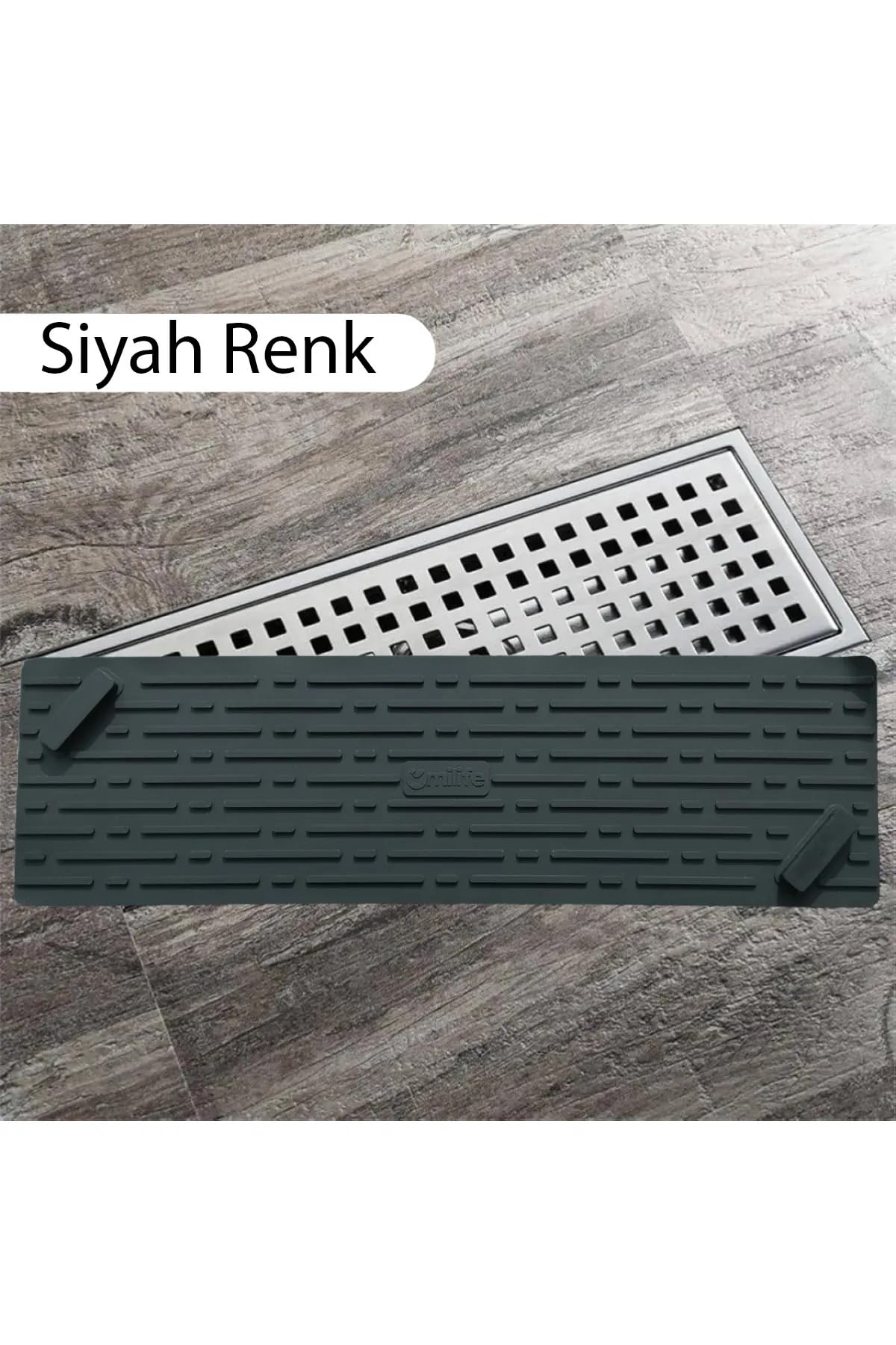 TİNEKE Siyah Renk Uzun Model Kötü Koku Önleyici Silikon Mat Banyo Mutfak Lavabo Balkon Gider Tıpası Kapağı