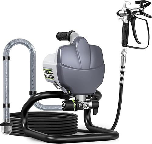 PHALANX Pulverizador de pintura sin aire, 78 HP 780 W de alta eficiencia, pulverizador de pintura eléctrico de 3000 PSI con kits de limpieza para