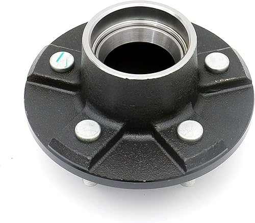 Miniatura 3 de Juego de 2 kits de cubo de remolque, 5 pernos en círculo de pernos de 4-12 pulgadas, kit de cubo de remolque, para husillo cónico interior de 1-38