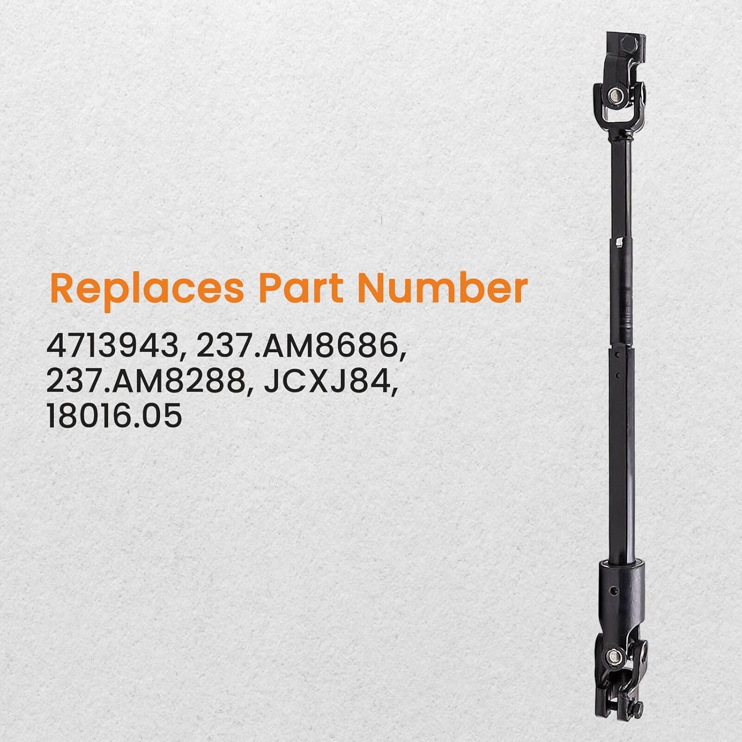 Power Steering Shaft .05 1 Piece Lower for Jeep for Cherokee 1988-1994 for Comanche 1986-1992 Black Single Part-Kit or Single Part - 18016 AM8288 AM8686 JCXJ84 4713943