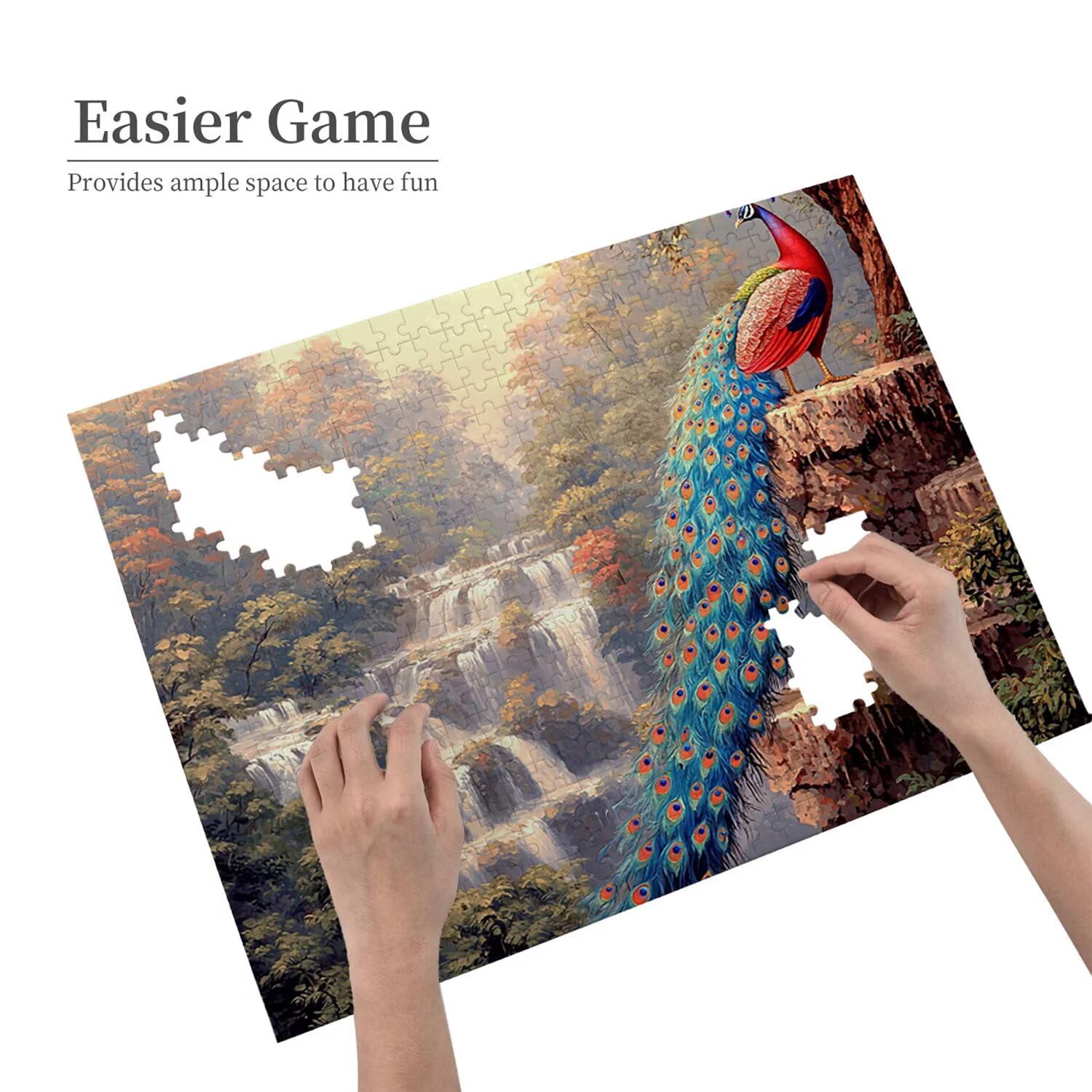 Krajobraz Paon - Puzzle 4000 sztuk dla dorosłych - Puzzle DIY, kreatywna rozrywka, nowoczesna sztuka, klasyczne puzzle dla dorosłych i młodzieży w wieku 12 lat, pomysł na prezent dla mężczyzn i kobiet
