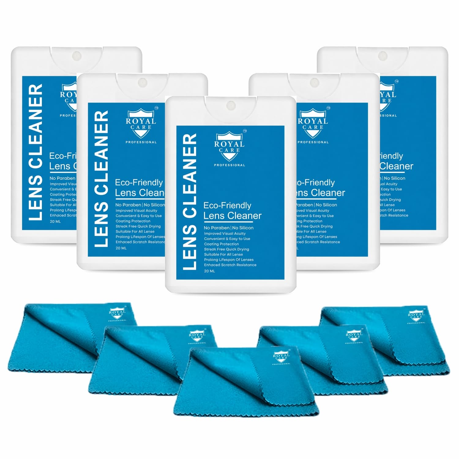 ROYAL CARE Lens Cleaner Spray Kit – 100 ml + 500 ml Refill bottles with 1 Microfiber Cloths and 1 Screw Drive – Eyeglasses, Cameras, and Lenses - Safely Cleans Fingerprints, Dust, Oil — Amazon image 17