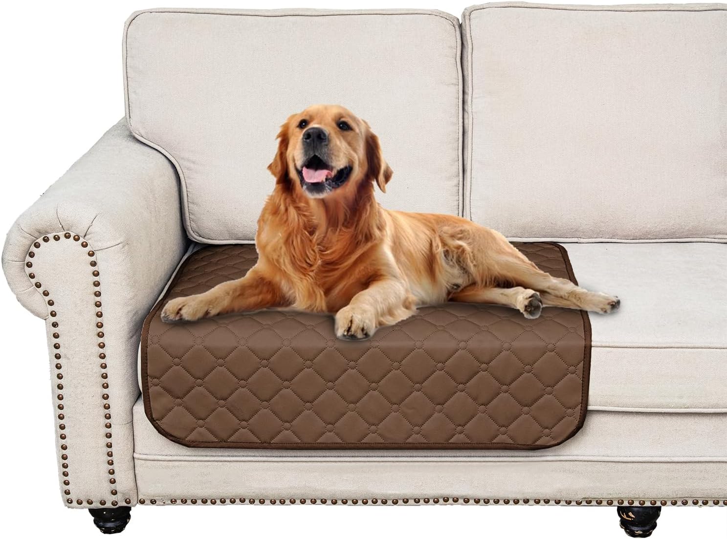 Ameritex Waterproof Dog Couch Cover Faux Leather with Anti