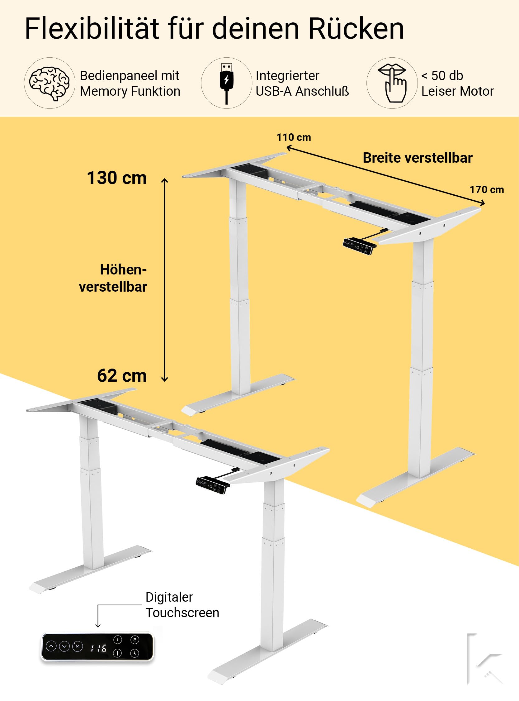 - AGIL - hochwertige Walnussfarbene Tischplatte für ergonomische höhenverstellbare Schreibtische - 140 x 70 x 2,5 cm - passend für elektrisch stufenlos höhenverstellbare Schreibtische der Marke AGIL