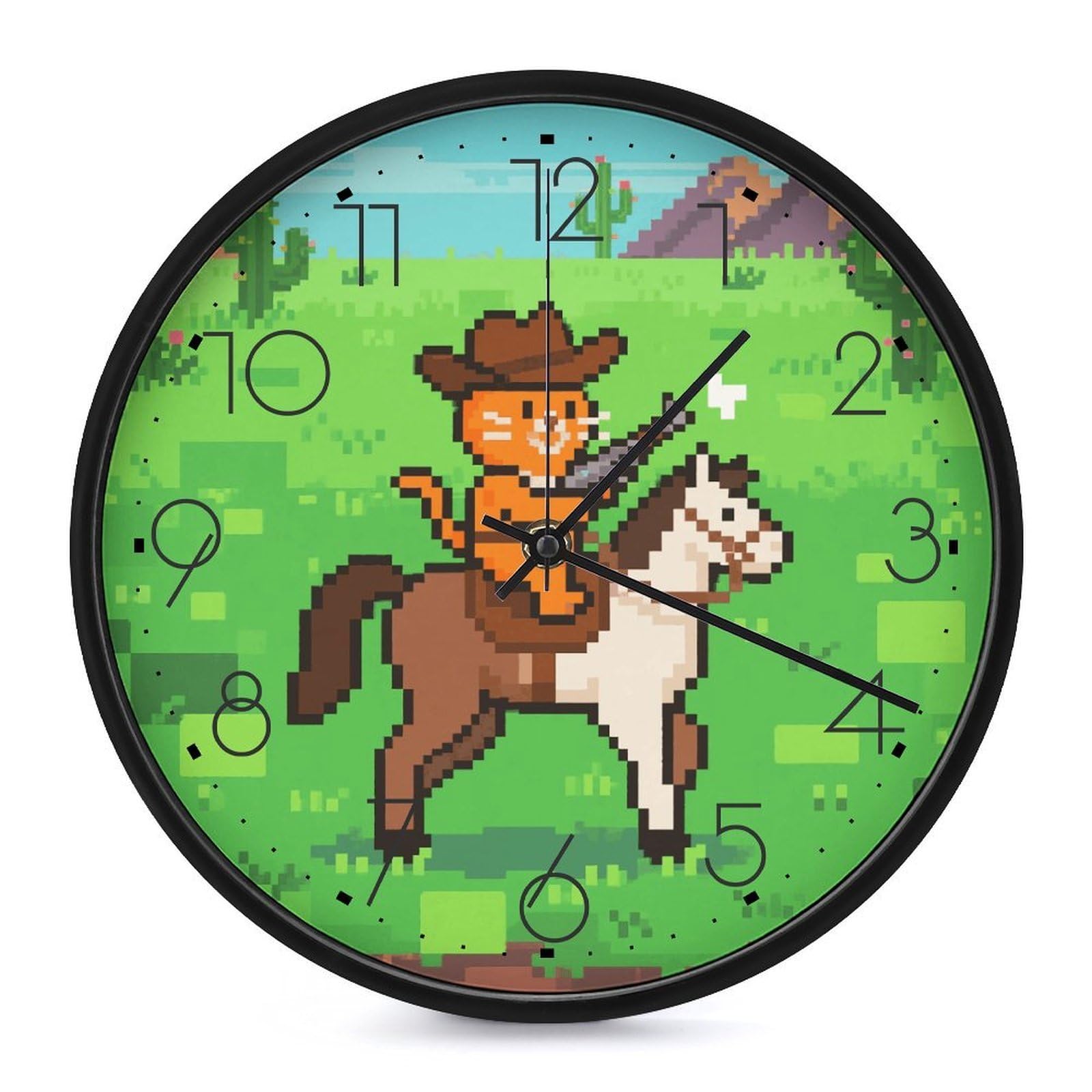 Horloge murale anti-bruit pour retrouver le sommeil dans la chambre avec un design noir épuré