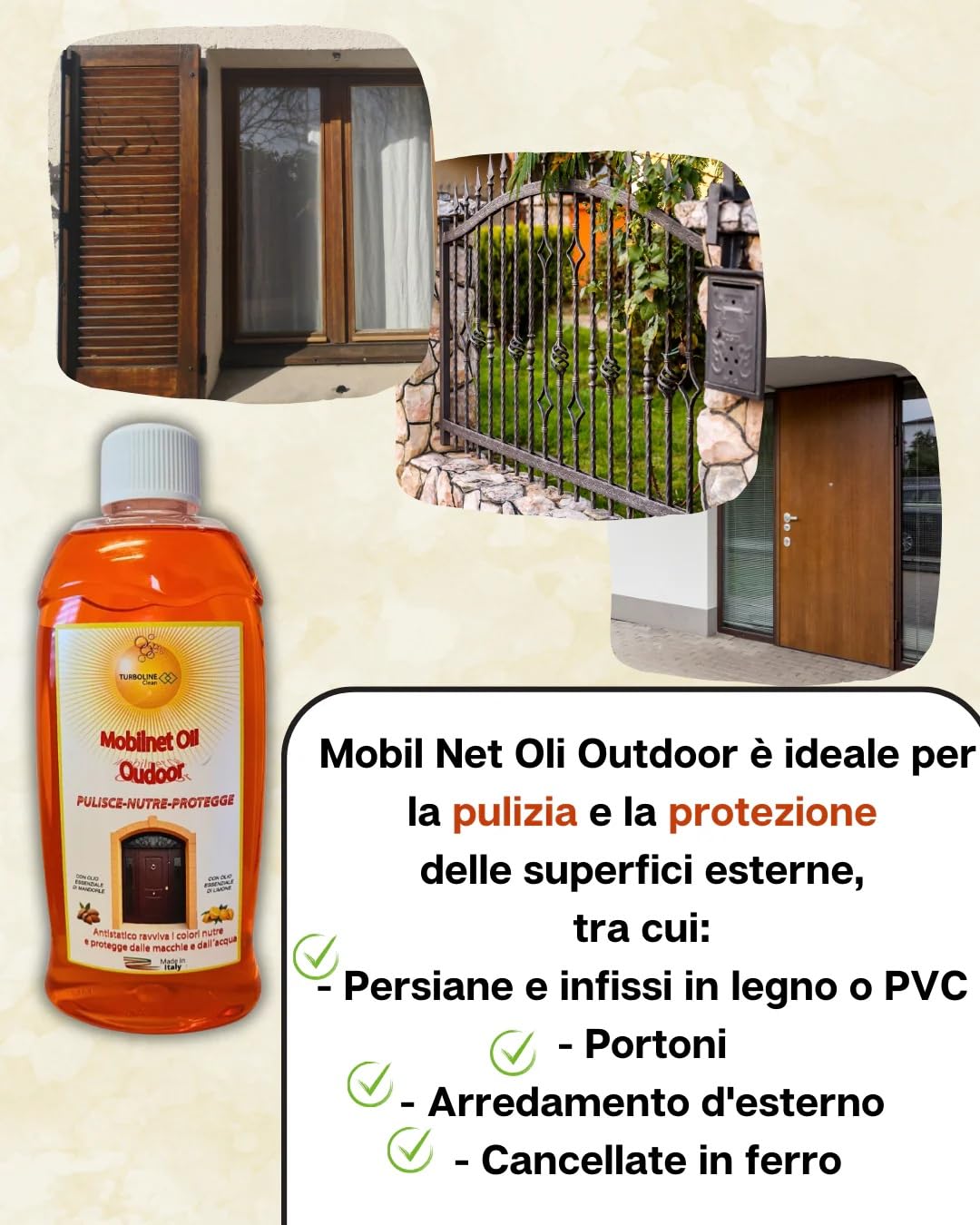 Olio Protettivo per Legno da Esterni 2x500 ml con Panno Incluso