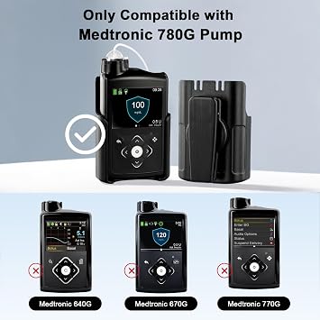 Insulin Pump Case with 360° Swivel Belt Clip for MiniMed 780G Insulin Pumps | 360° Rotatable Clip, Quick Access Design, Reinforced Durable Construction