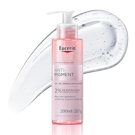 EUCERIN Gel de Limpeza Facial e Corporal 200ml, Anti-Pigment, Esfoliação Suave, Esfoliante, Pele Uniforme
