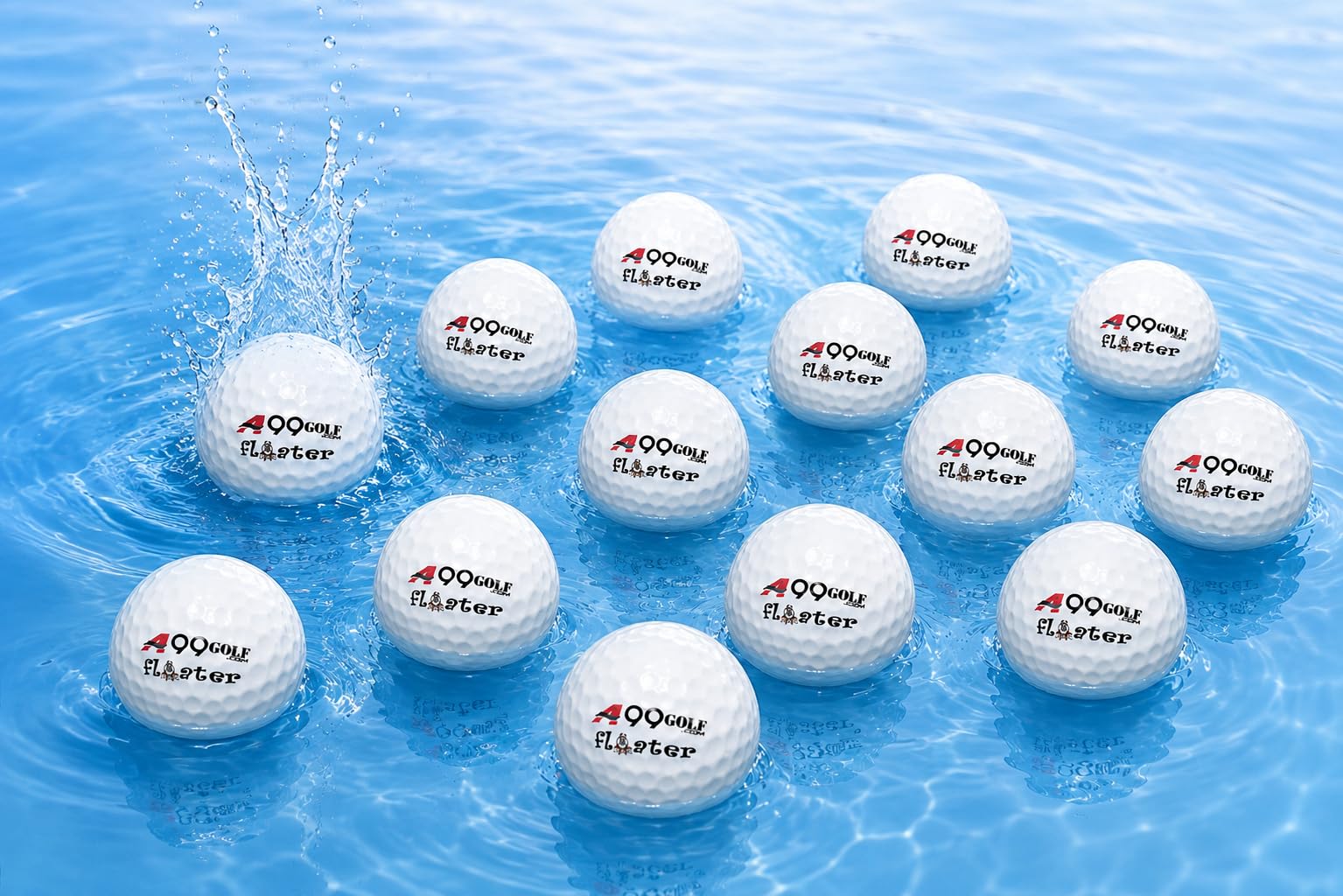 100 Stück Golf Floater Bälle Floating Ansatztrainer (mit Logo)