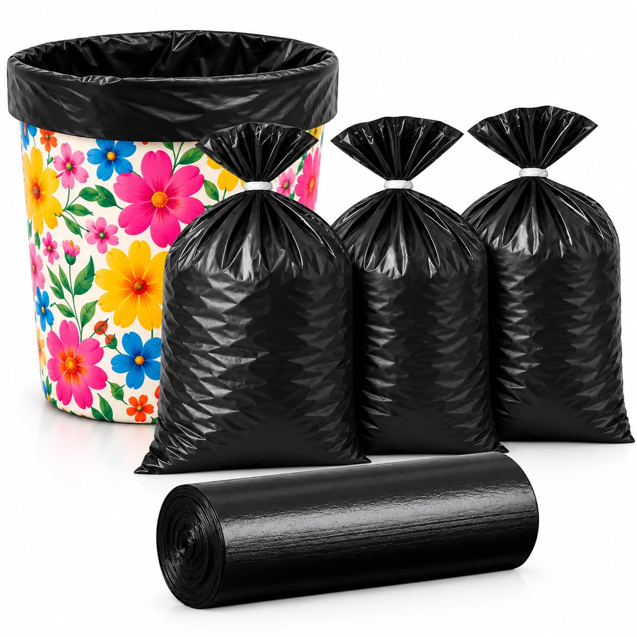 Amazer Garbage Bags - Black Dustbin Bags -1