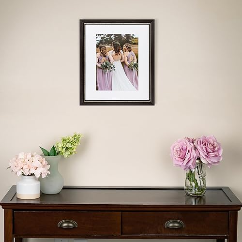 Miniatura 2 de ArtToFrames Marco de imagen rojo de 10 x 16 pulgadas, este marco de póster de madera personalizado de 1" es de color cereza con cuentas doradas,