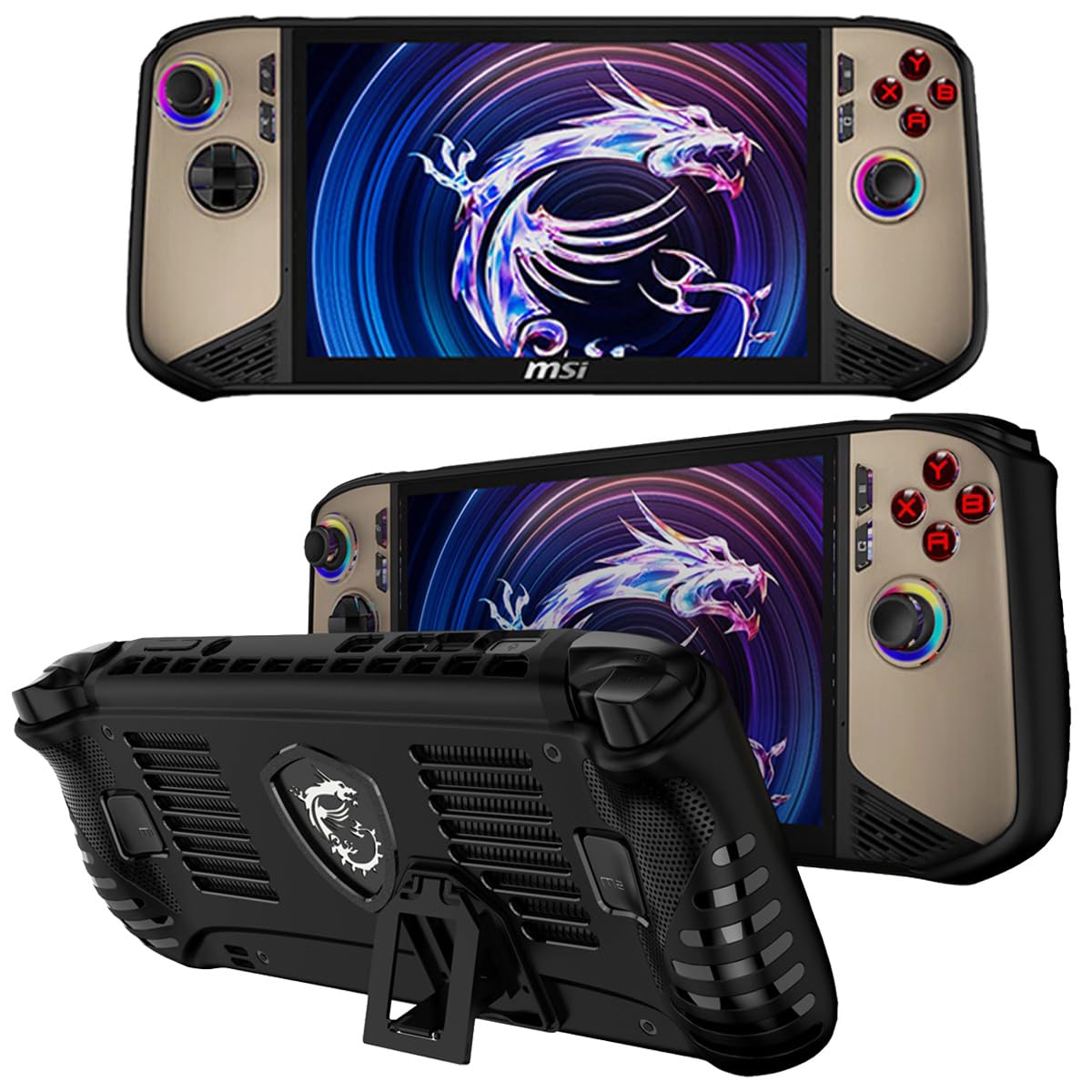 Accessoire MSI Claw 8 AI Plus coque TPU noir avec béquille - 8