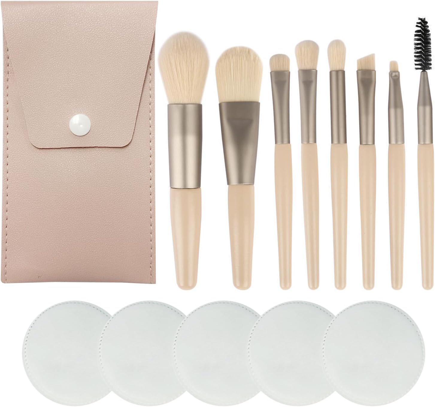 TAFACE Set van 8 make-upkwasten (inhoud: kwasten), 5 stuks make-upkwasten, beauty-gereedschap, make-upkwasten, geschikt voor make-up