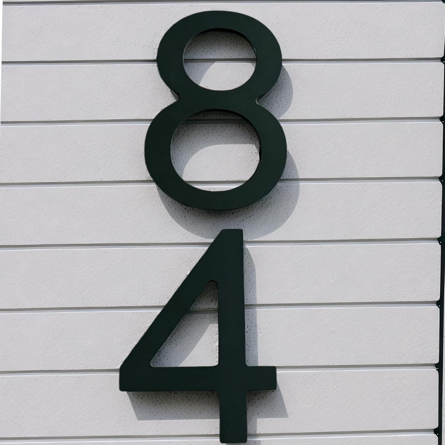 Upgraded 8 Inch Floating House Numbers-Anti-Fade Modern Aluminum Address Numbers for Home/Mailbox/Building/Easy to Install/Black/Number 1