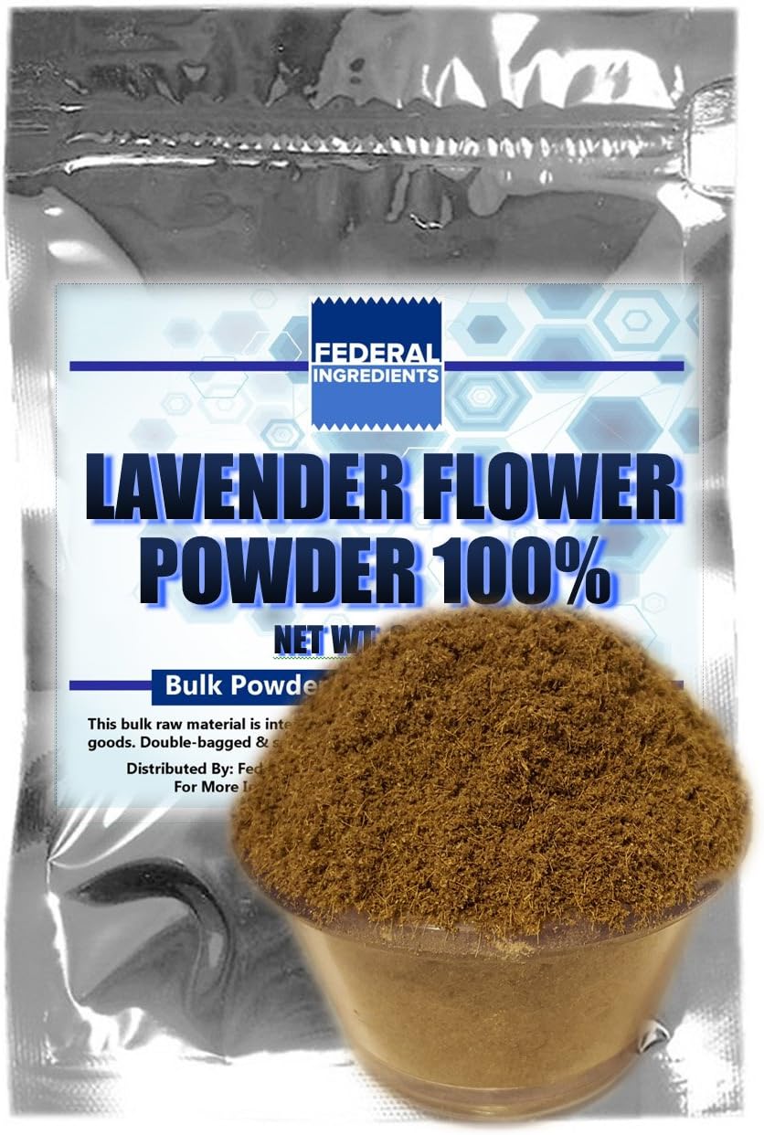 LAVENDER FLOWERS POWDER - 70 Grams (2.5 Ounces) Lab Grade Sample - FederalIngredients USA - lavender tea culinary lavender dried lavender extract dry lavender flowers dried organic lavender for cooking edible lavender powder lavender buds