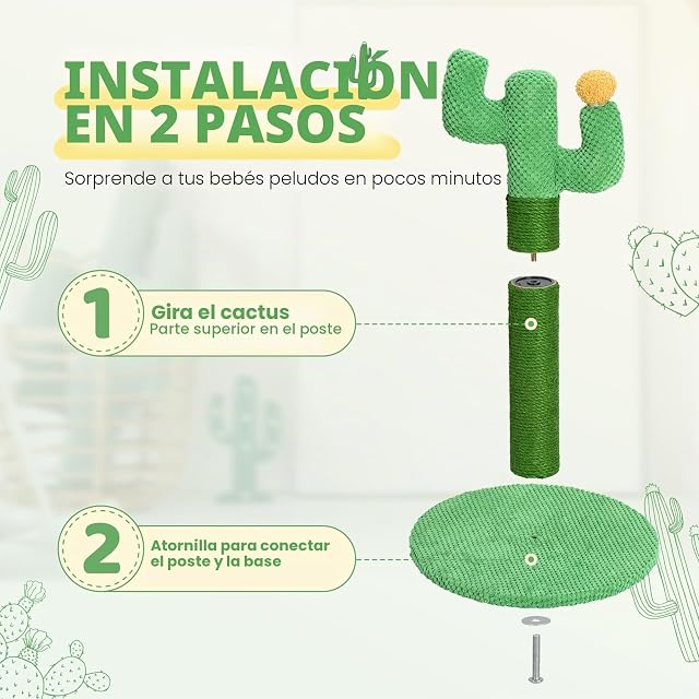 Foto 7 de 8 de Happy & Polly Rascador para Gatos Cactus 50 cm