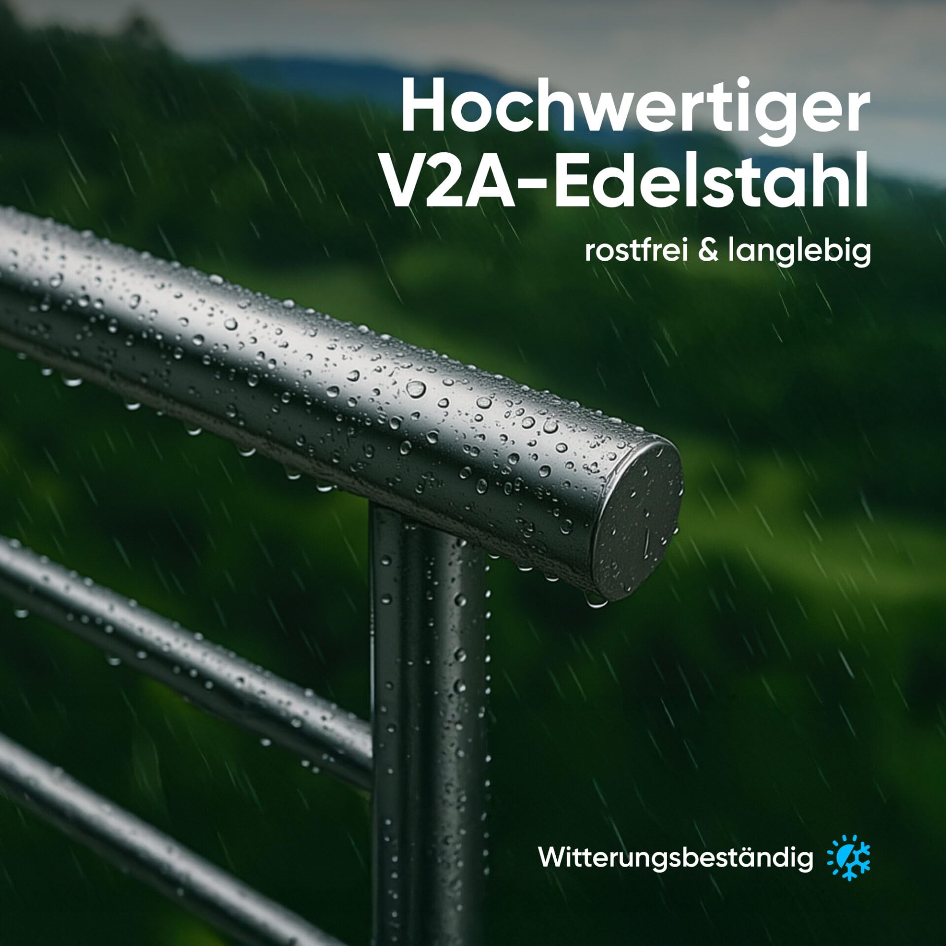 Edelstahlrohr V2A bis 6m am Stück - robustes Rundrohr Ø 42,4 für Handläufe, Geländer, Treppen für Innen- sowie Außenbereich, Heimwerken, Metallbau