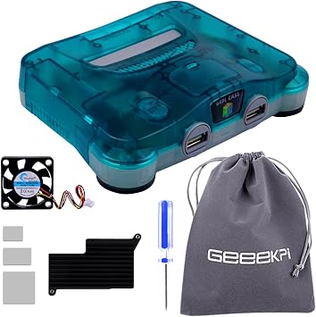 GeeekPi RetroFlag 64Pi Case for Raspberry Pi 5 16GB/8GB/4GB/2GB, with Aluminum Heatink & Cooling Fan