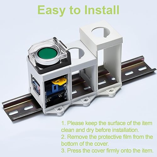 Miniatura 4 de UFURMATE Cubierta protectora para interruptor de botón, 6 protectores de plástico transparente para interruptor de botón, a prueba de polvo,