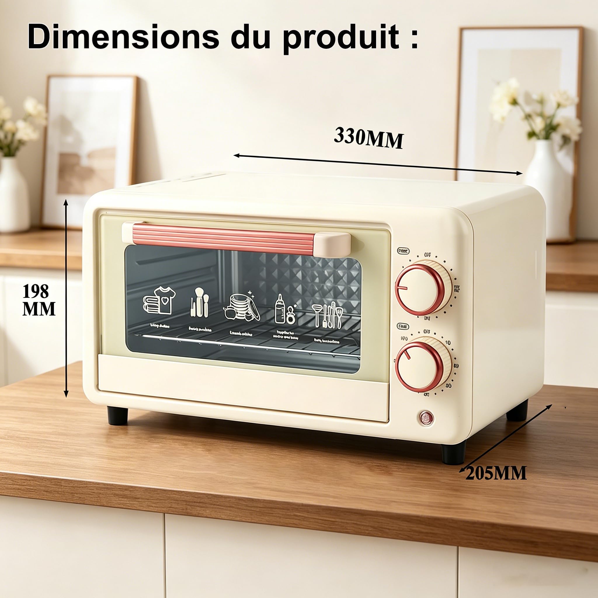 Stérilisateur UV avec séchage à air chaud, stérilisateur biberon de 10L,sterilisateur uv materiel esthetique pour biberons,vaisselle,accessoires de maquillage et outils pour les ongles