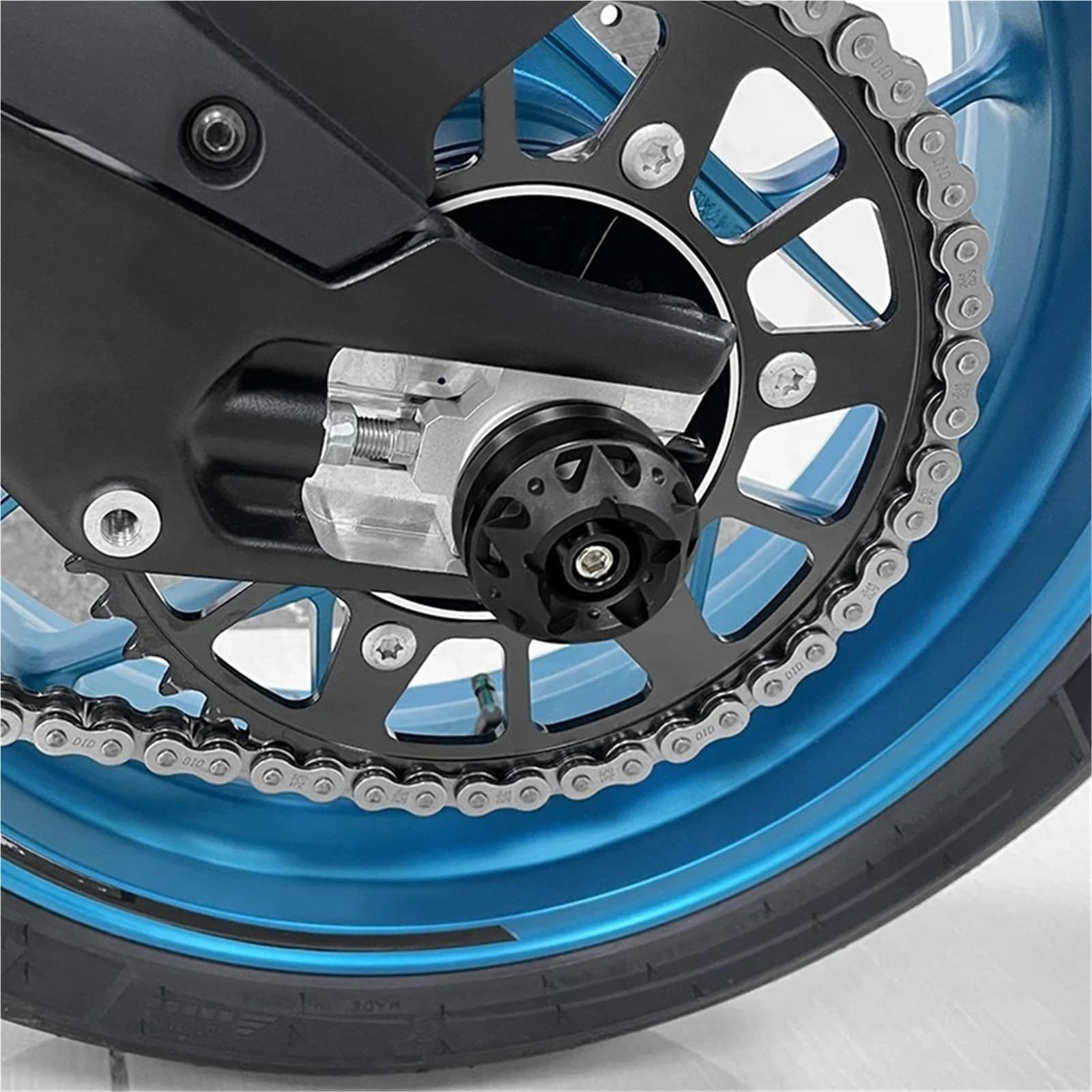 Pasuje do YZFR6 YZFR1 R6 R1 R1M suwaki motocyklowe Cap Crash Protector Kit | Motocykl R1 R6 Przedni i tylny widelec koła Suwaki osi Cap Crash Protector Kit(Rear Blue)