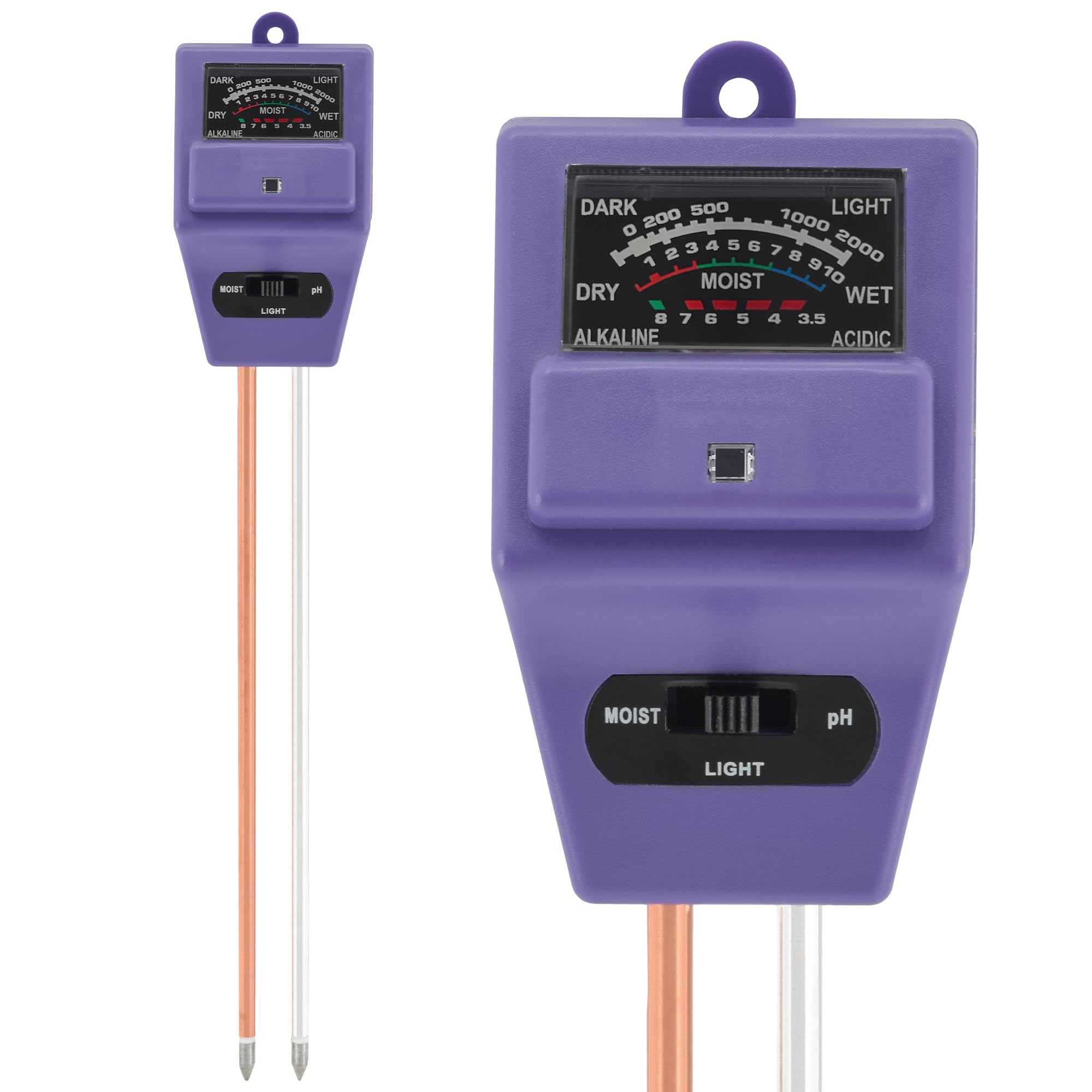 Worm NerdArcadia Garden Products WN39 Compost Bin and Garden Soil 3-in-1 Meter for Measuring Moisture, Light, pH, Purple