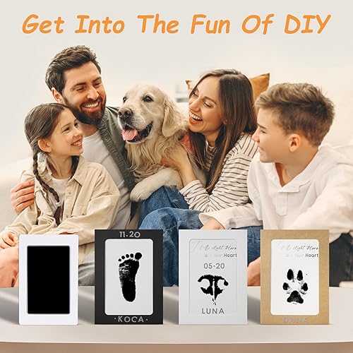 Miniatura 17 de Kit de impresión de huellas sin tinta, kit de impresión de huellas de perro, kit de impresión de nariz de perro, almohadillas de tinta de tacto Negro
