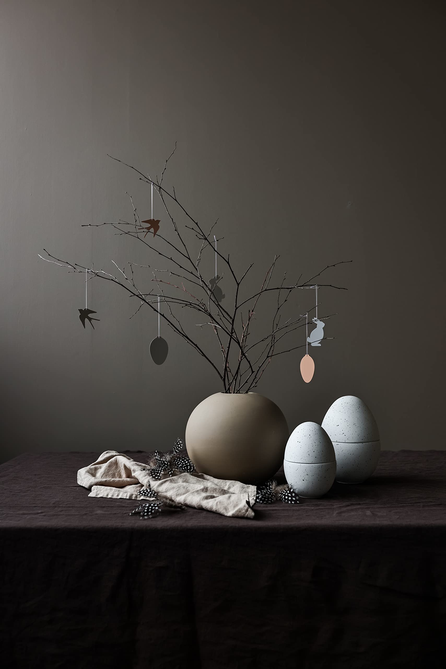 Cooee Design Bonboniera 18 cm biała, dekoracja wielkanocna, miska na cukierki, miska, jajko wielkanocne