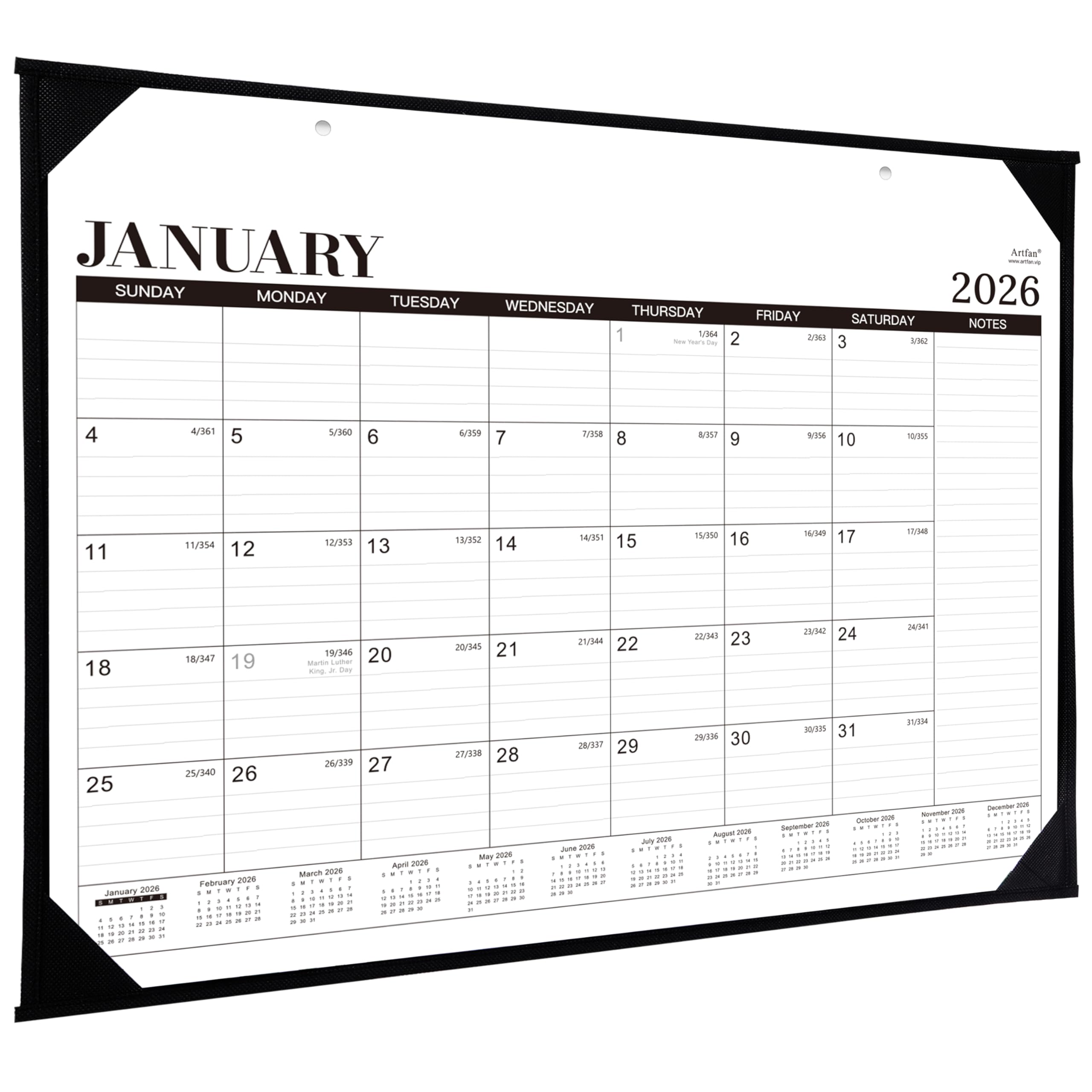 Desk Calendar 2023 - 18 Monthly Desk/Wall Calendar 2-in-1