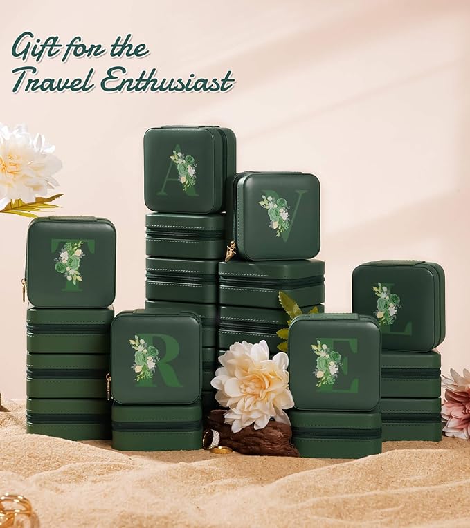 Estuche Joyero Viaje Cuero Sintético Terciopelo 4 Compartime miniatura 4