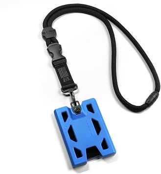 GOVO T4 Badge Holder No-Clip Blue + T3 Lanyard U.S. Special Edition Bundle