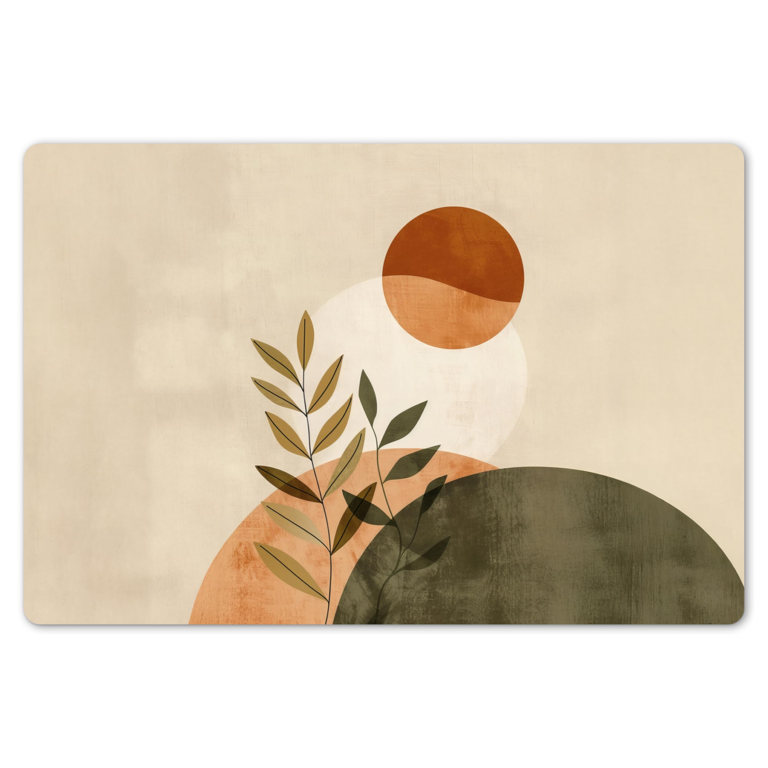 KitchenYeah© Place Mats 18"x12" / 45x30 cm Waterproof Sets Non Stick Wipe Clean Anti Slip Dinner Wipeable Placemats Table Mat Dinning Branches - Shapes - Abstract