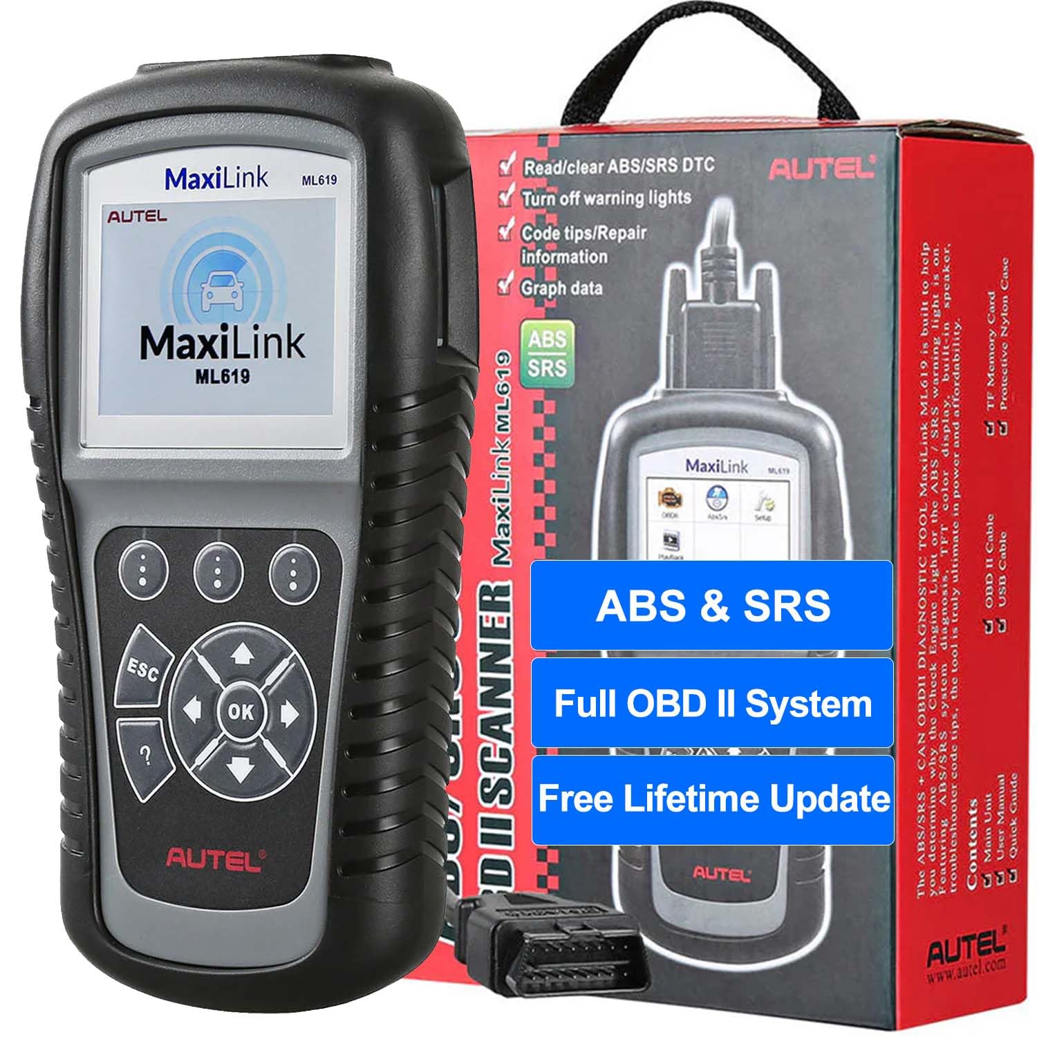 Amazon.co.jp: Autel MaxiLink ML619 OBD II スキャナー - AL619 ABS