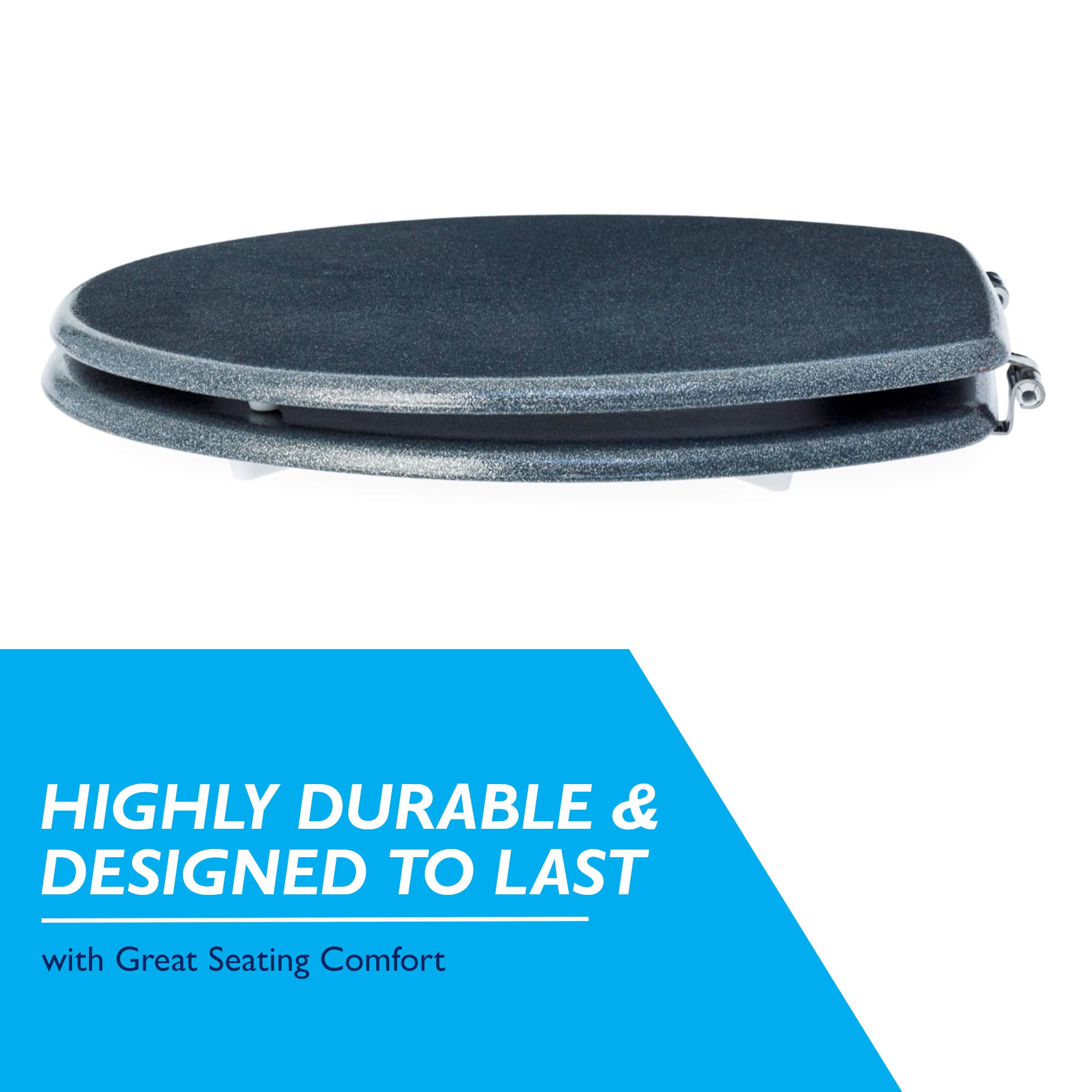 Blue Canyon Hampton Glitter MDF Toilet Seat - Image 3