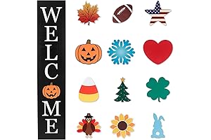 45" Large Welcome Sign Interchangeable for Front Porch